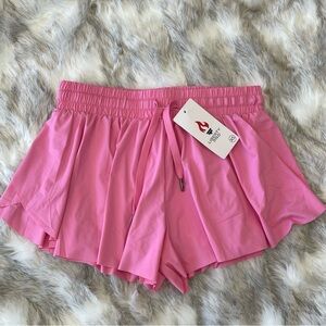 NWT Liberty Pro Pink Butterfly Flowy Athletic Shorts Quick Dry Size XS